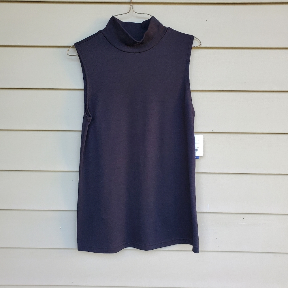 NWT Sleeveless Black Mockneck - Croft&Barrow - Med